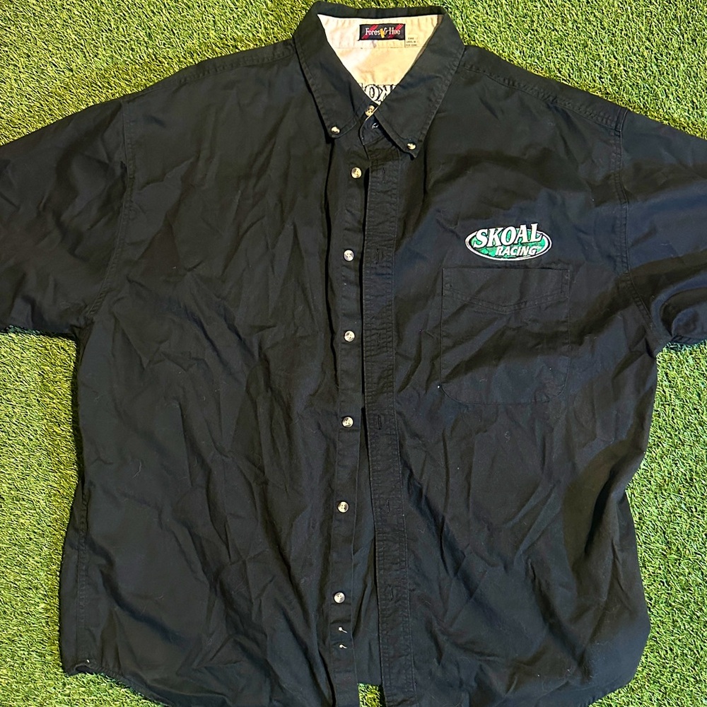 Vintage Skoal Racing Pit Crew Button Up Shirt